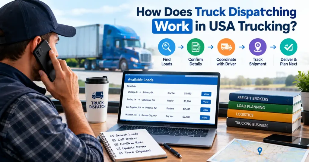 How truck dispatching works in USA trucking